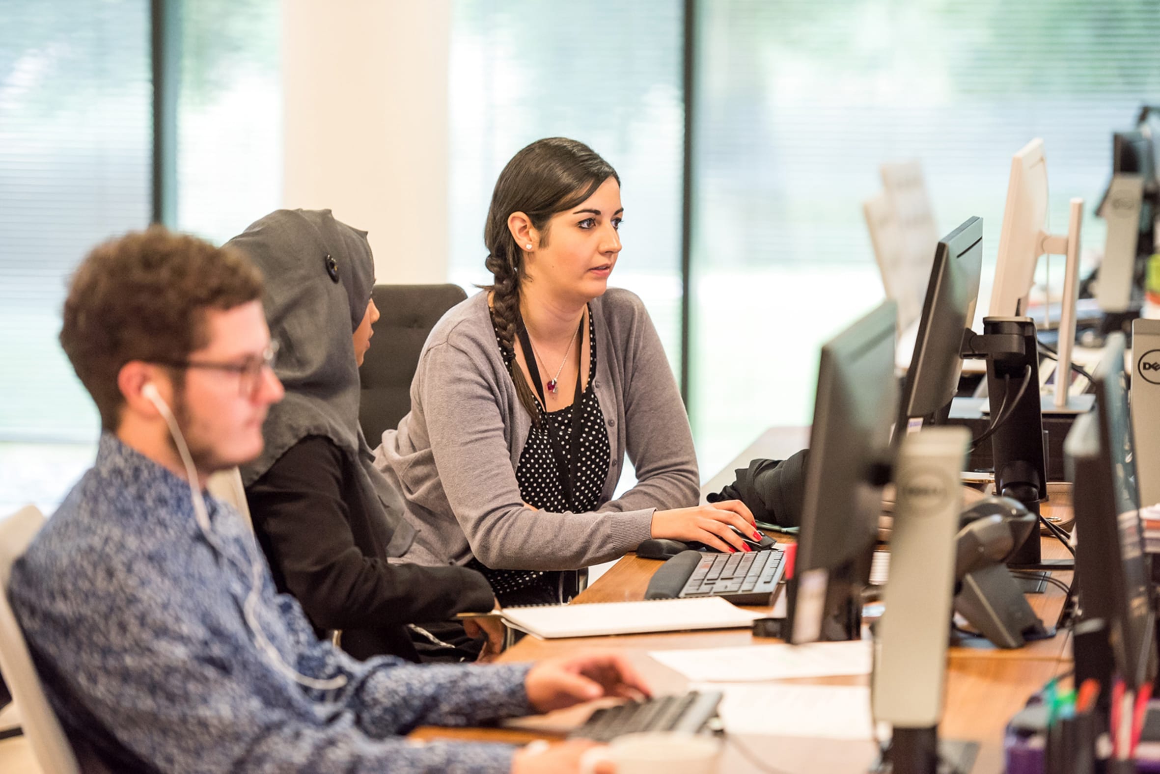 Team working on CRM platform